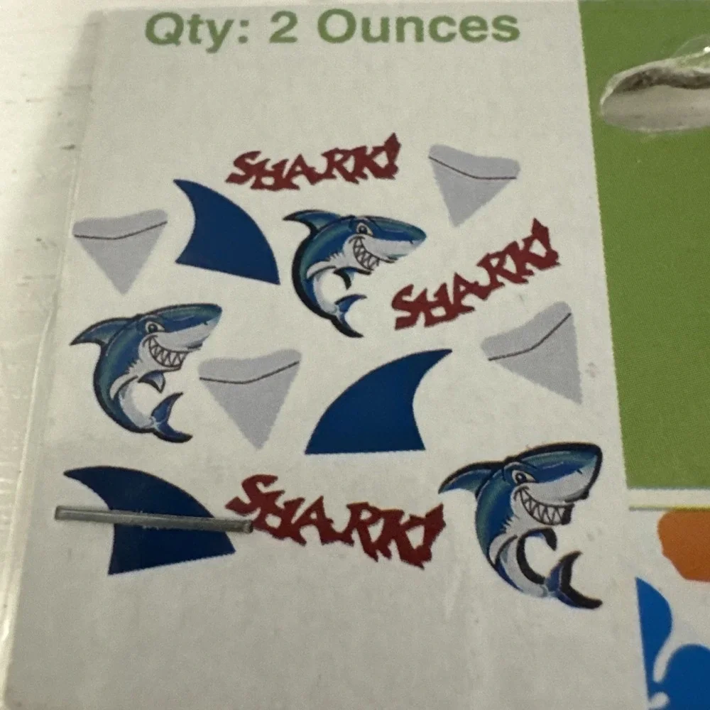 2 x 2oz‎ Tabletop Confetti SHARKS Teeth Fins Sprinkle Birthday Party Decor